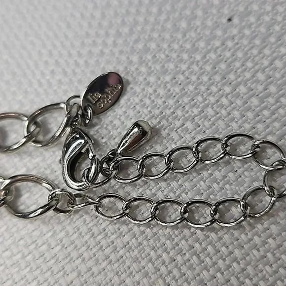 Lia Sophia Silver Chain Deep Purple Long Pendant Necklace - Picture 4 of 12